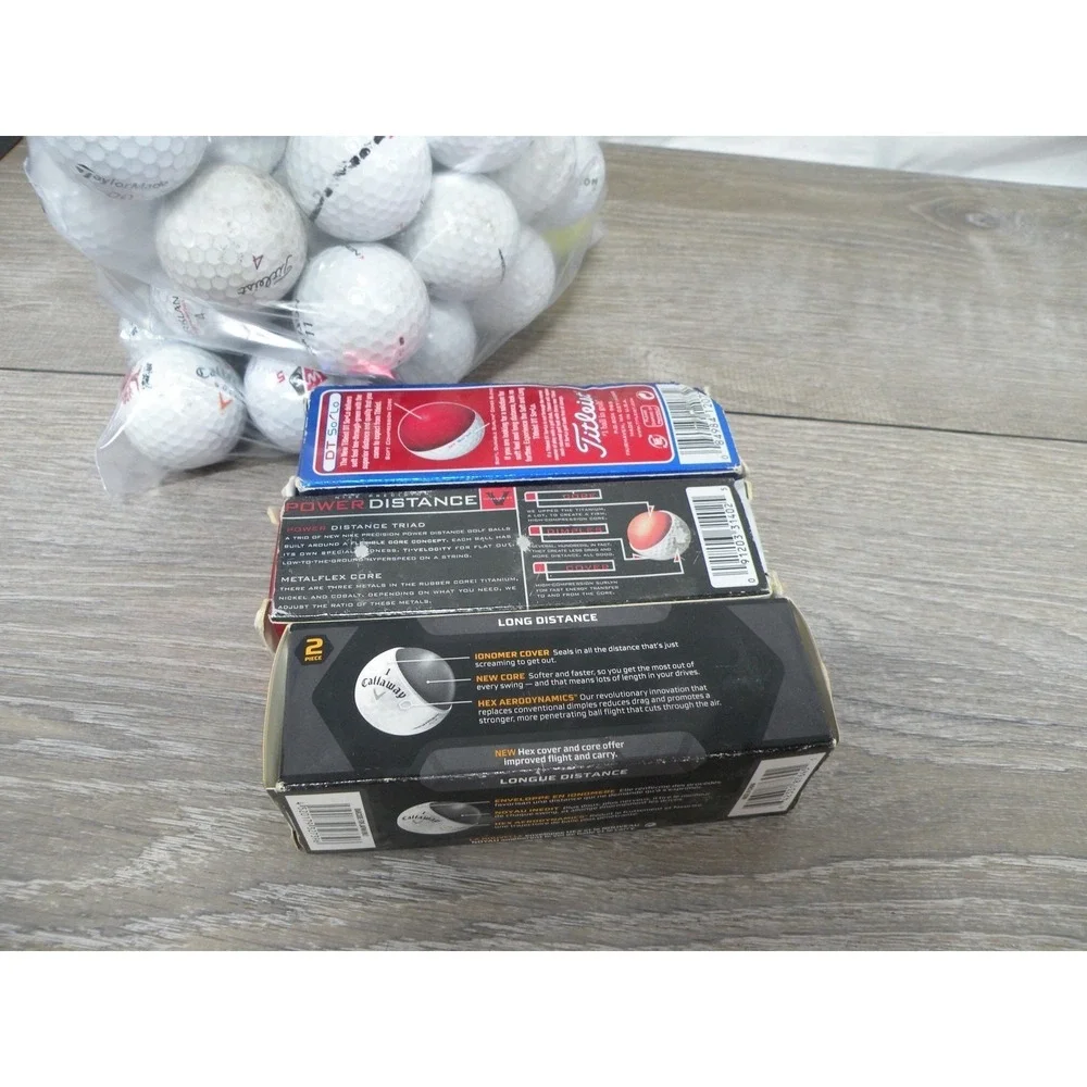 Mixed Used Golf Balls Bulk Lot w/ New Callaway Nike Titleist Sleeves